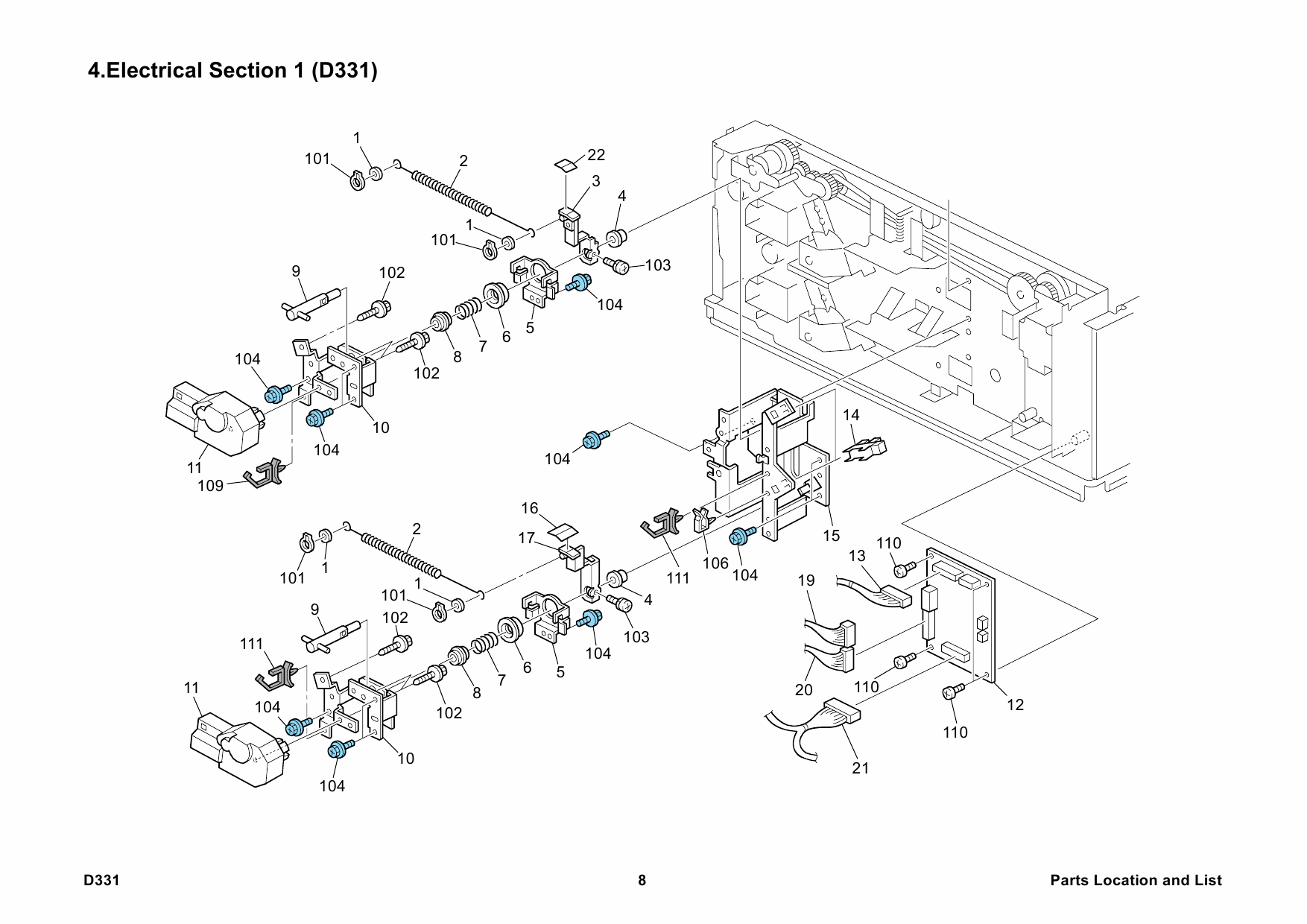 RICOH Options D331 PAPER-FEED-UNIT-PB3030 Parts Catalog PDF download-5